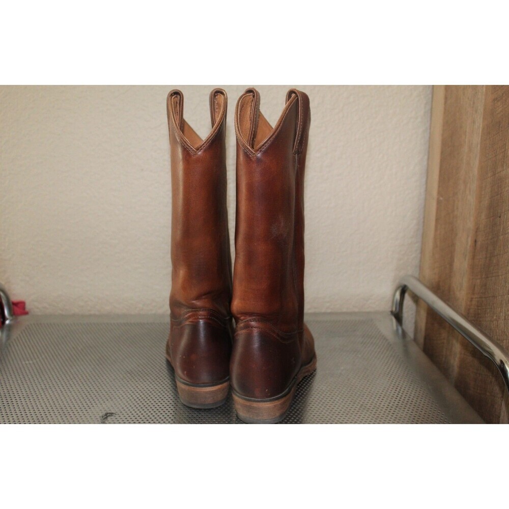Frye Billy Pull On Western Leather Boots Cowboy Cowgirl Brown Women's Size 6.5 - Picture 4 of 7